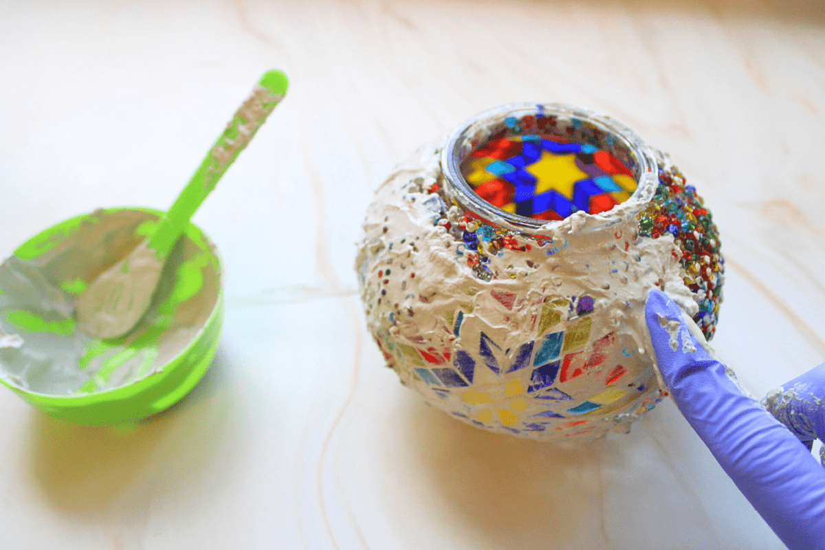 DIY Turkish Mosaic Lamp Kit - The Crafty Kit