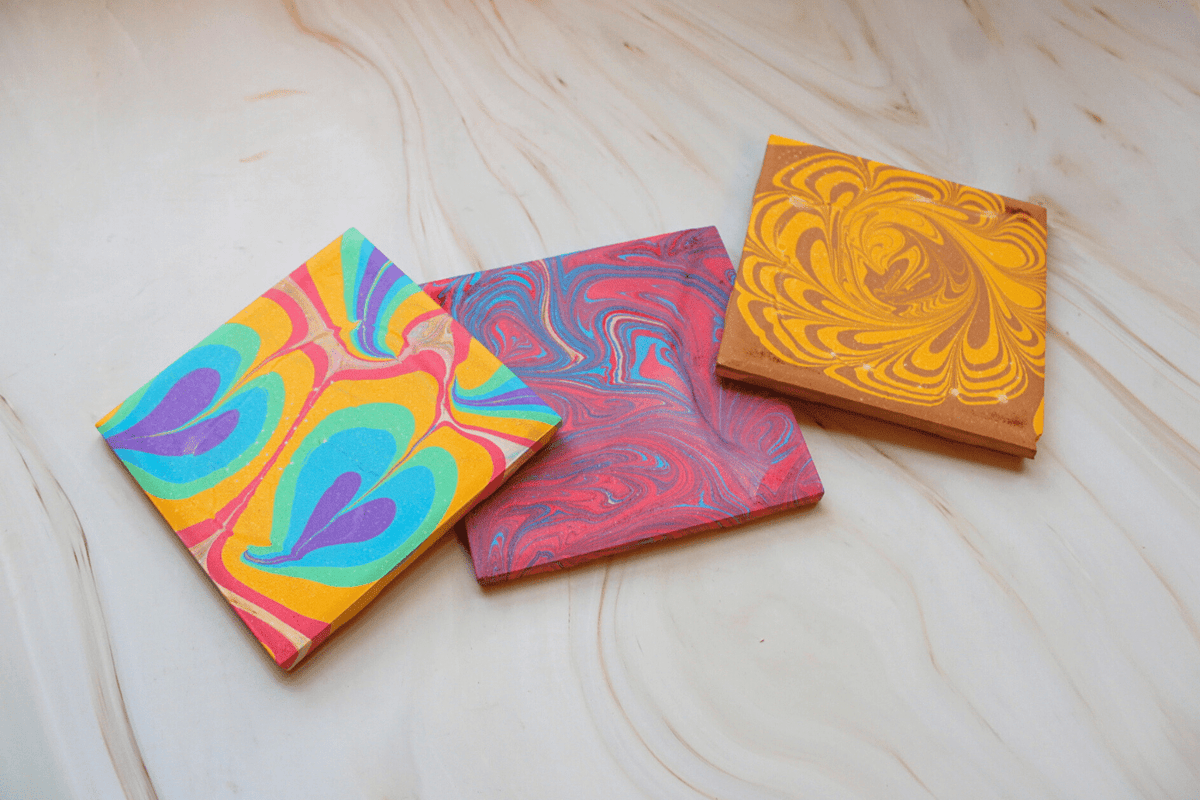 DIY Suminagashi - Coaster Kit - The Crafty Kit