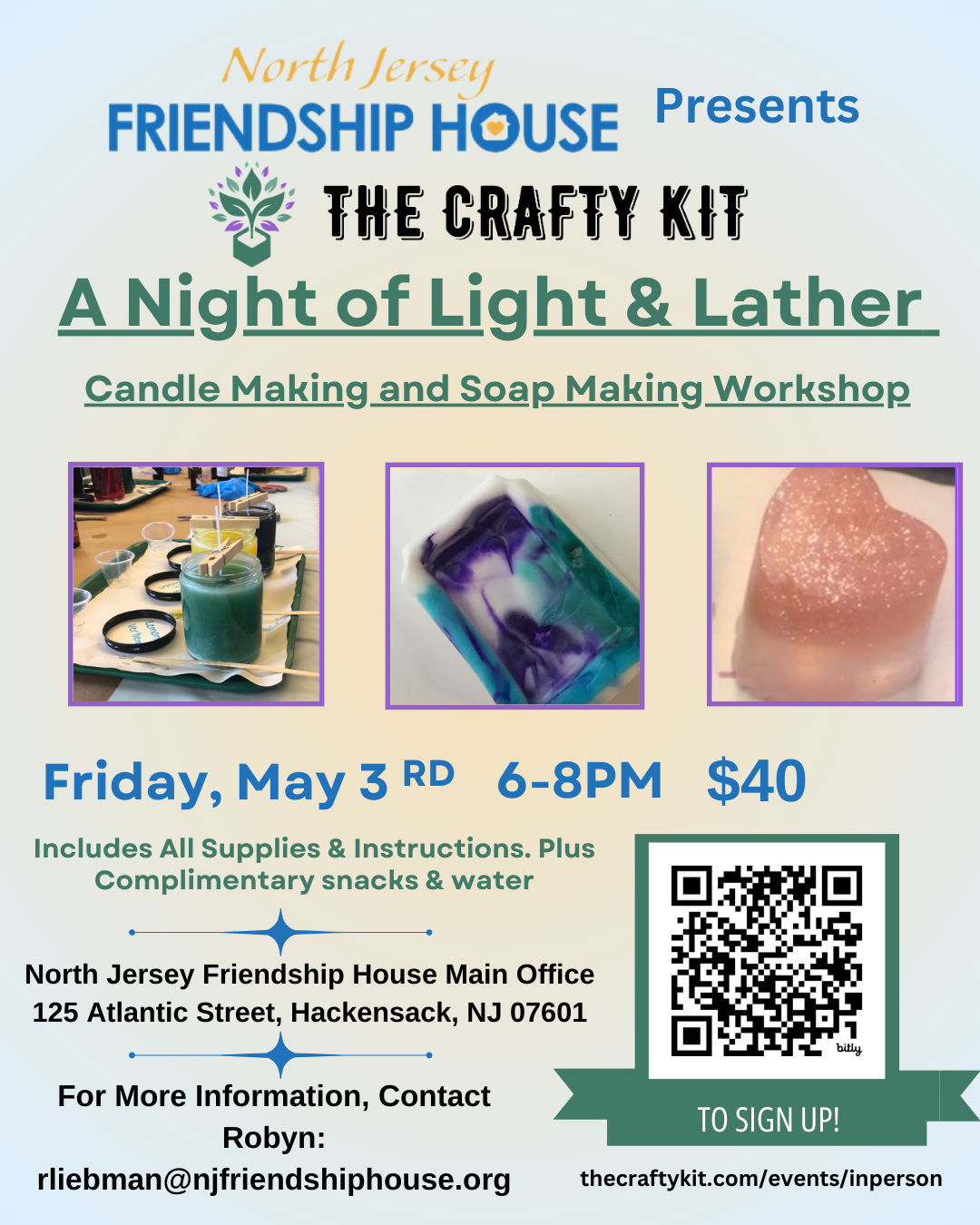 Friendship House: Candle Making & Soap Making Workshop - May 3rd