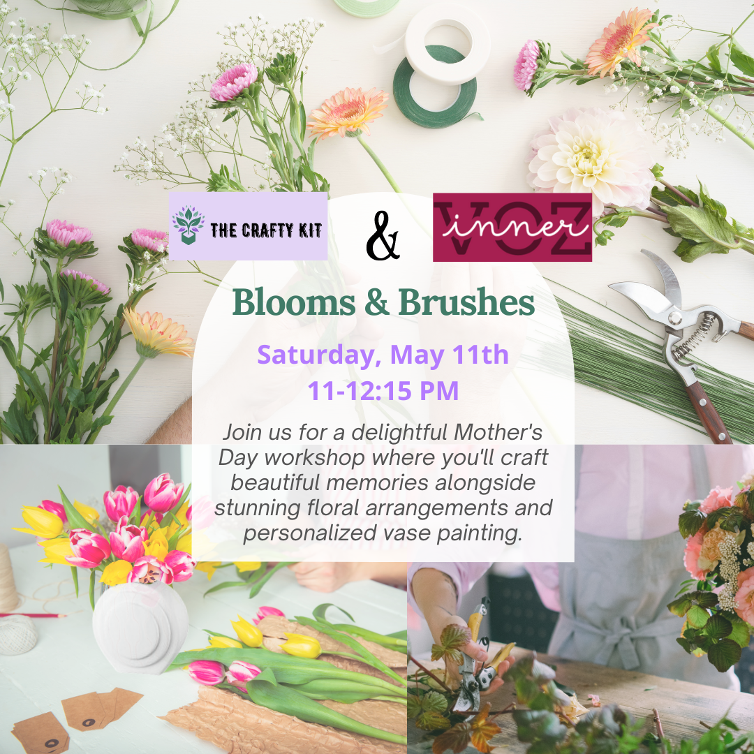 5/11: The 'Blooms & Brushes' Workshop, 11 am - 12:15 pm