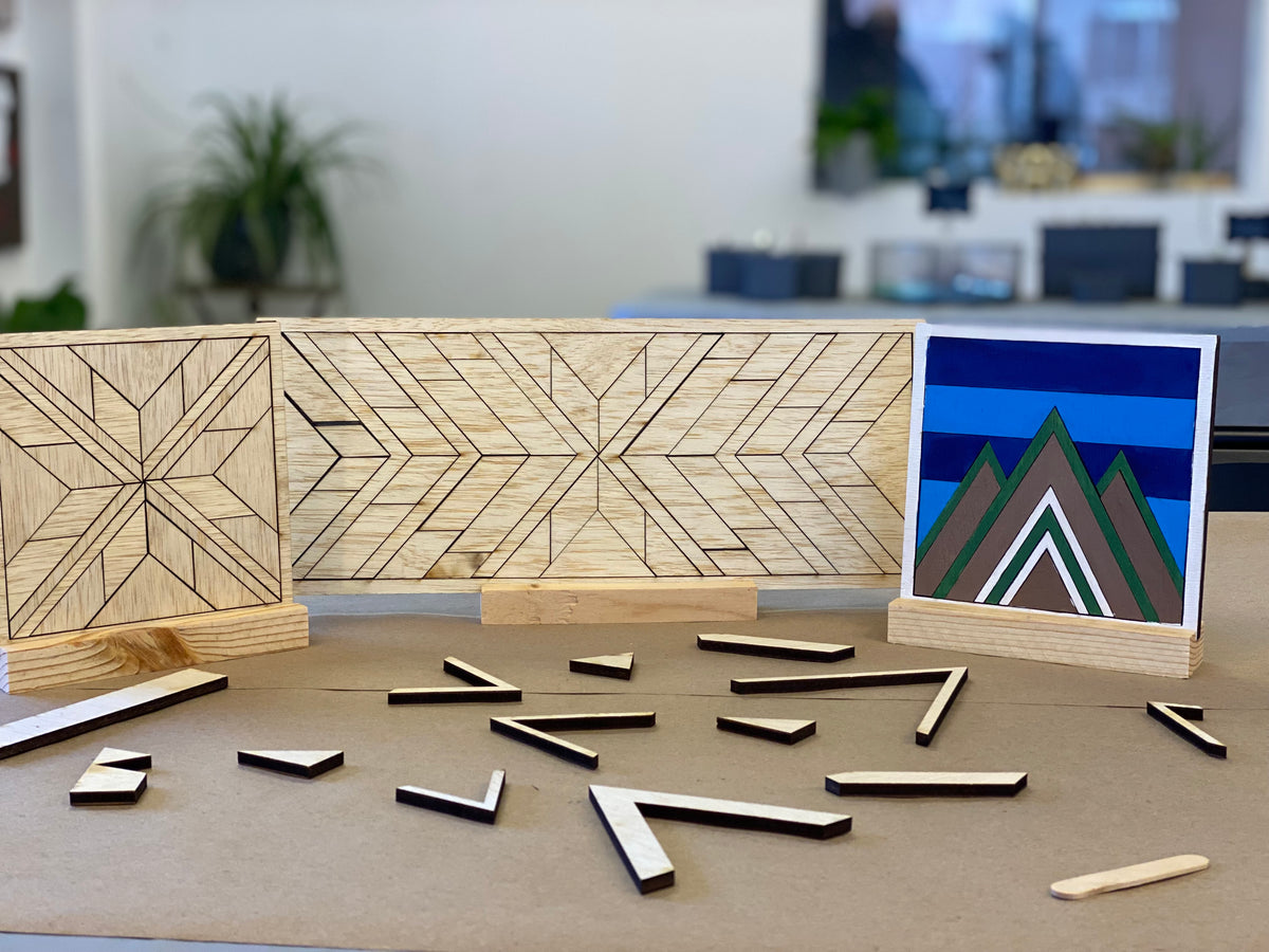Wood Mosaic Puzzle: In - Person Workshop Westwood, NJ - The Crafty Kit
