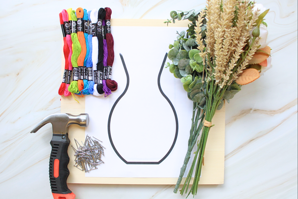 DIY Floral String Art Kit