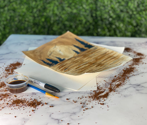 Coffee Watercolor painting kit - The Crafty Kit
