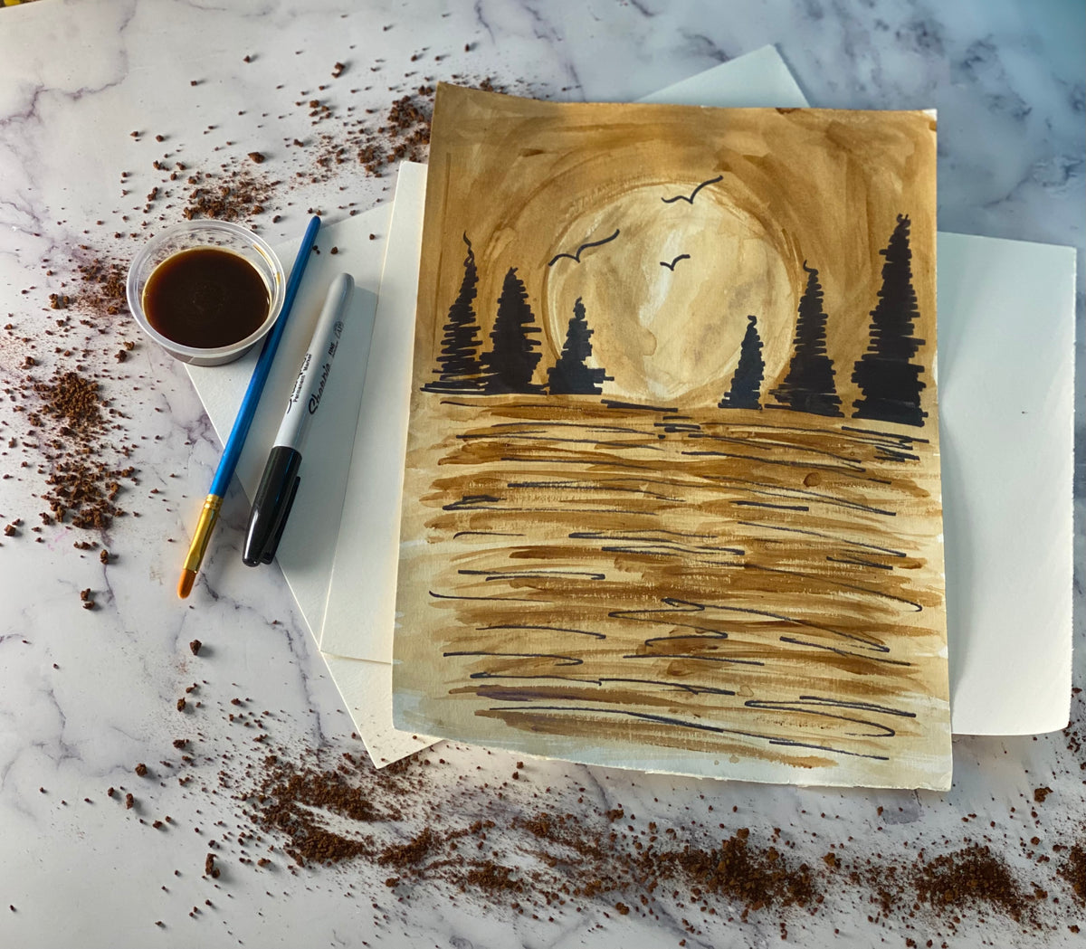 Coffee Watercolor painting kit – The Crafty Kit
