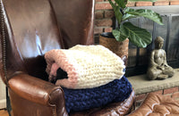 Private Event: Park Ridge Girl Scouts: Chunky Blanket Arm Knitting