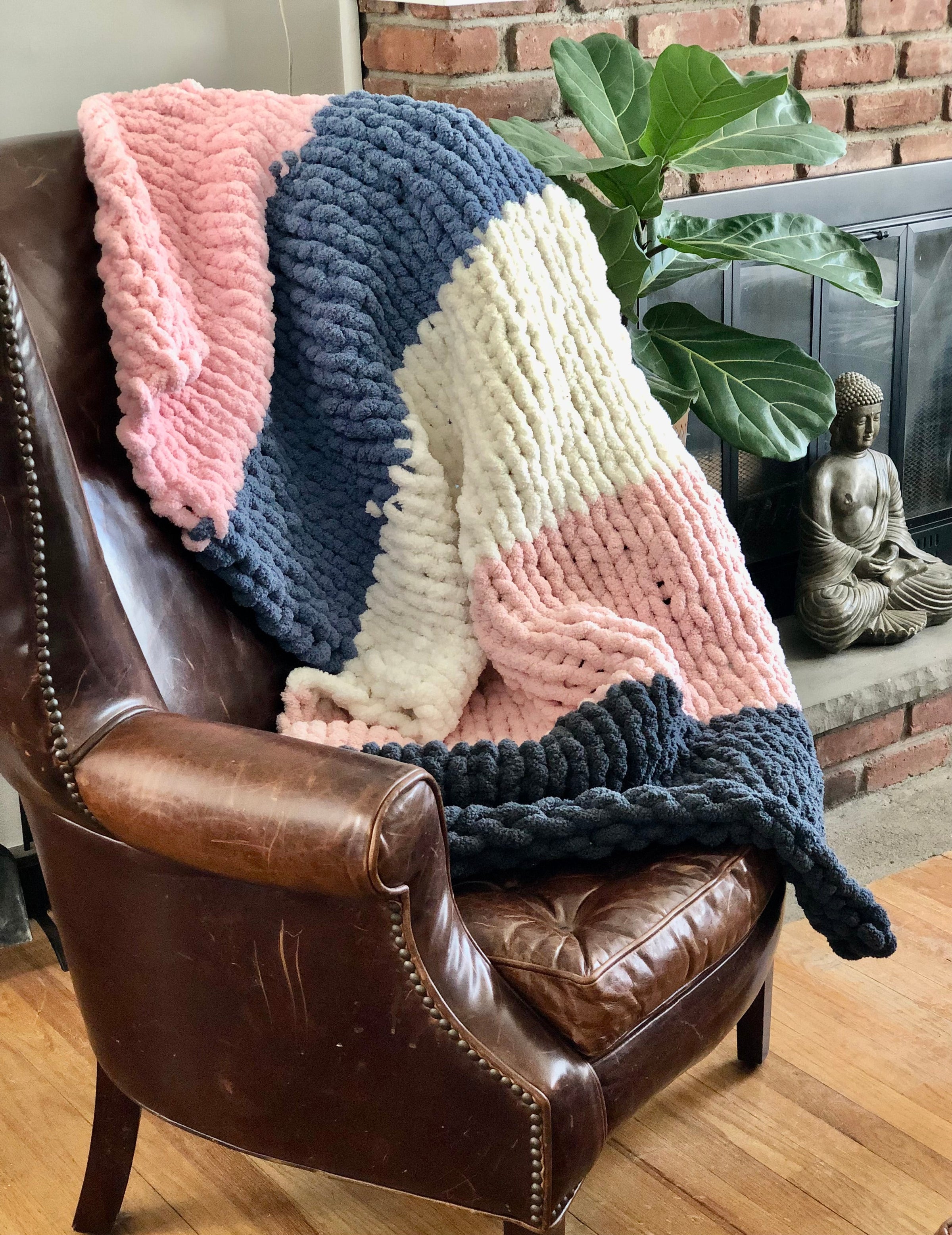 Chunky Knit Blanket Kit with Online Tutorial